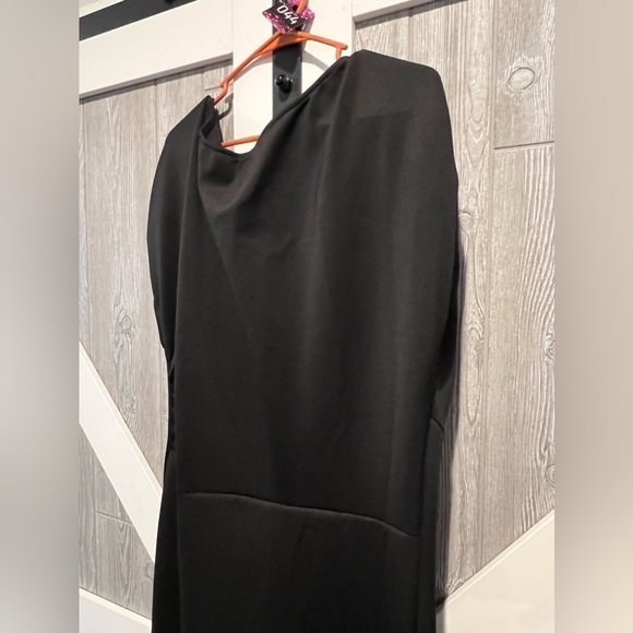 044. NEW Black Plus Size Mermaid Sleeveless Gown Formal Evening Dress 2X - Picture 3 of 7